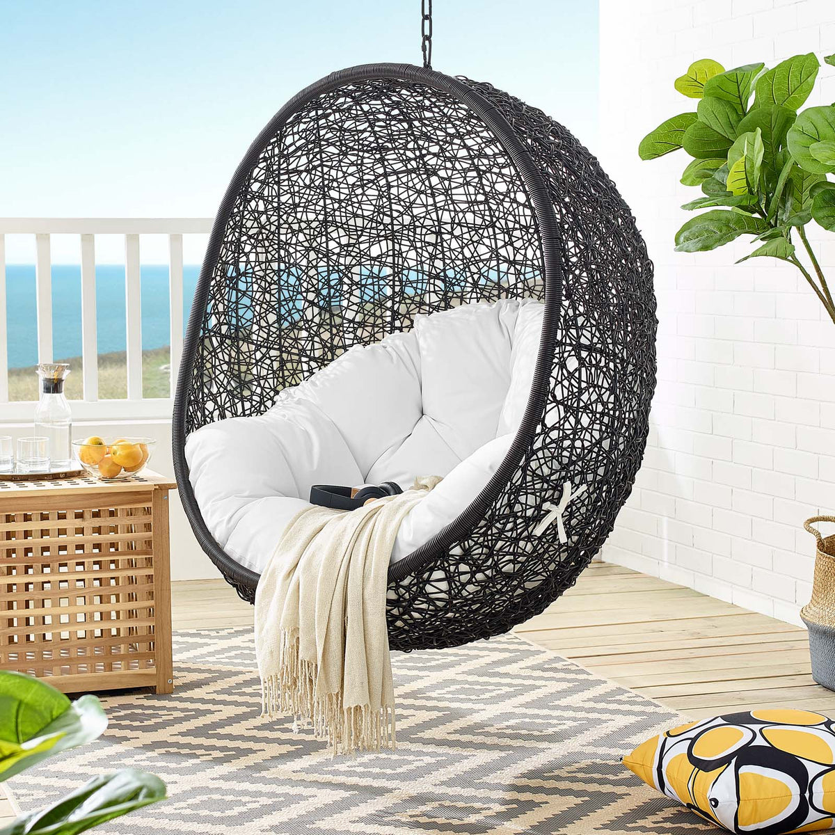 Encase Swing Outdoor Patio Lounge Chair Without Stand - BUILDMYPLACE