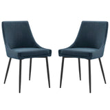 Viscount Upholstered Fabric Dining Chairs - Set of 2