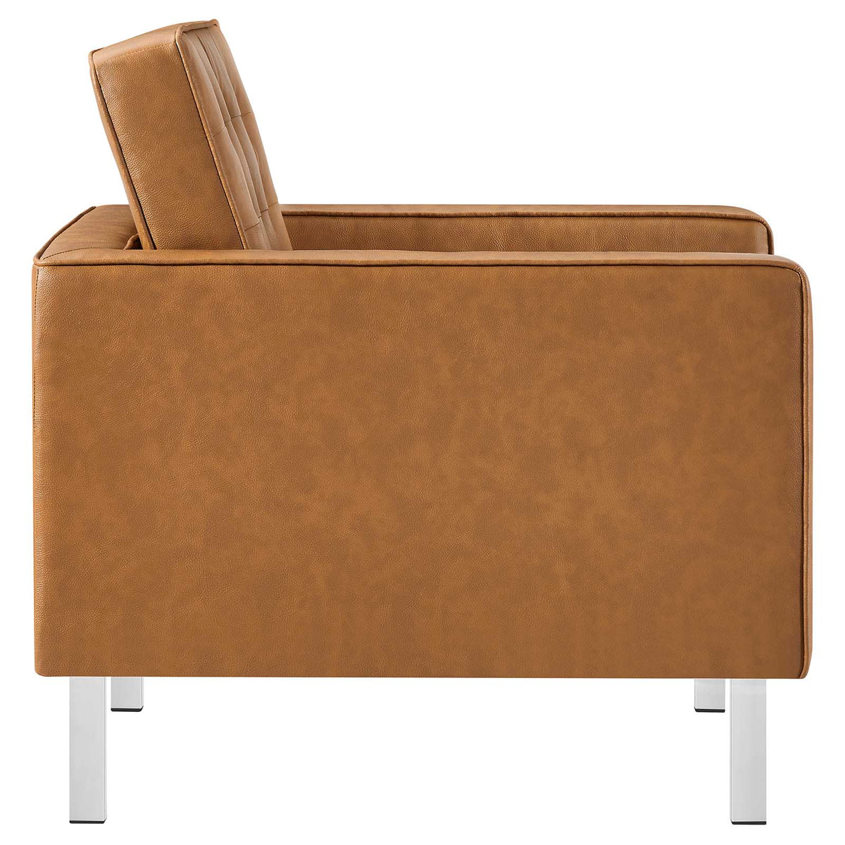 Loft Tufted Vegan Leather Armchairs - Set of 2