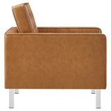 Loft Tufted Vegan Leather Armchairs - Set of 2