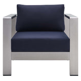 Shore Sunbrella Fabric Aluminum Outdoor Patio Armchair
