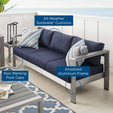 Shore Sunbrella Fabric Aluminum Outdoor Patio Sofa