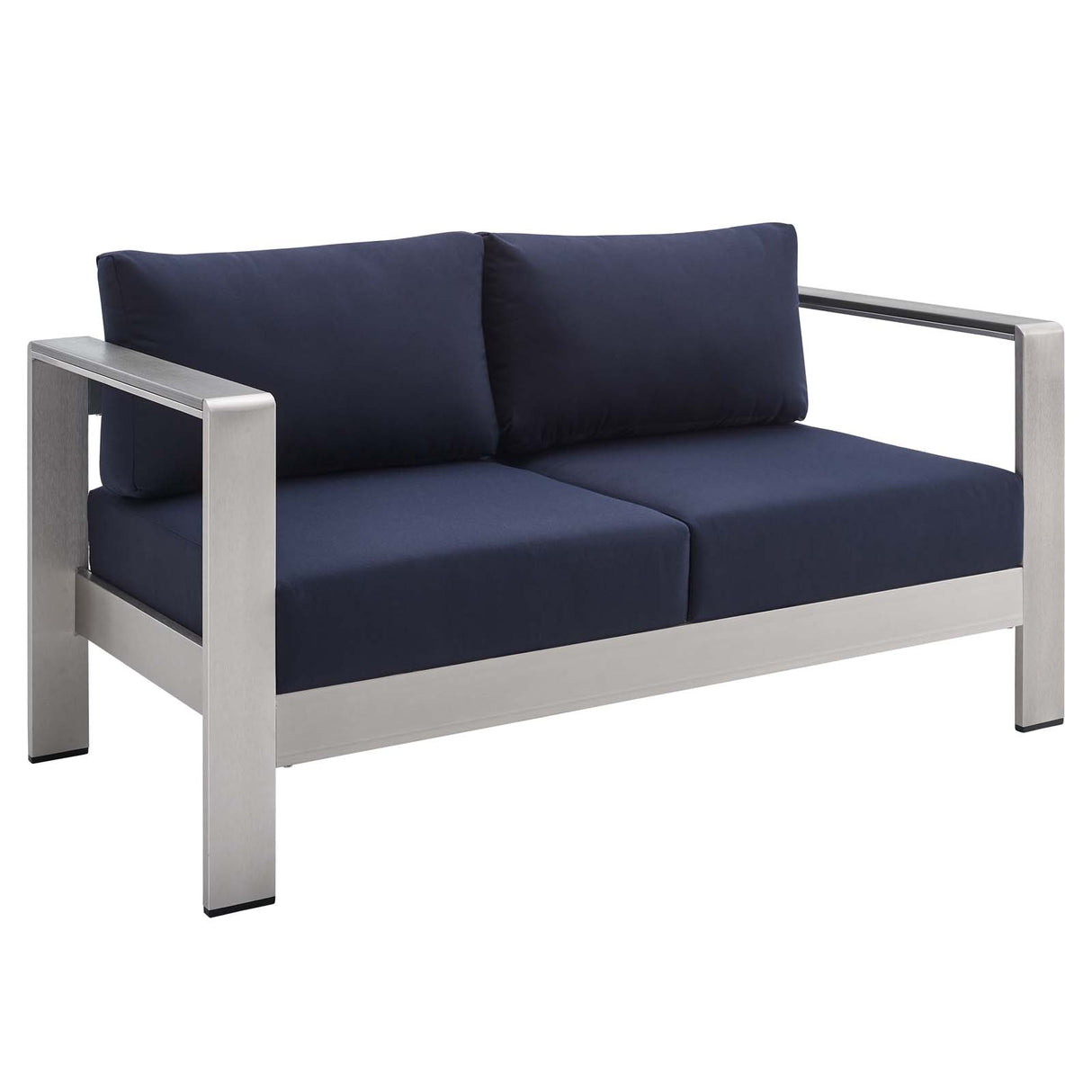 Shore Sunbrella Fabric Outdoor Patio Aluminum 7 Piece Set