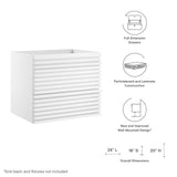 Render 24" Wall-Mount Bathroom Vanity Cabinet (Sink Basin Not Included)