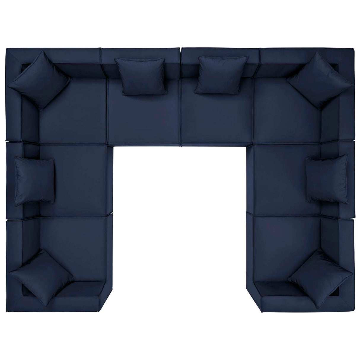Saybrook Outdoor Patio Upholstered 8-Piece Sectional Sofa