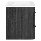 Render 24 In. Floating Bathroom Vanity with Ceramic Sink Top & Soft Closing Drawers