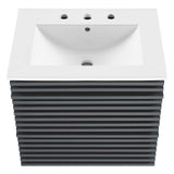 Render 24 In. Floating Bathroom Vanity with Ceramic Sink Top & Soft Closing Drawers