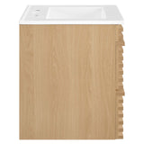 Render 24 In. Floating Bathroom Vanity with Ceramic Sink Top & Soft Closing Drawers