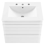 Render 24 In. Floating Bathroom Vanity with Ceramic Sink Top & Soft Closing Drawers