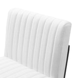 Indulge Channel Tufted Fabric Counter Stool