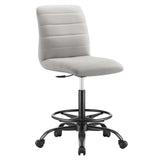 Ripple Armless Vegan Leather Drafting Chair