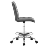 Prim Armless Vegan Leather Drafting Chair