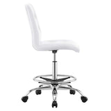 Prim Armless Vegan Leather Drafting Chair