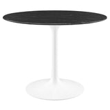 Lippa 40" Round Artificial Marble Dining Table
