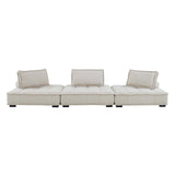 Saunter Tufted Fabric Fabric 3-Piece Sofa