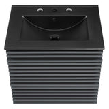 Render 24 In. Floating Bathroom Vanity with Ceramic Sink Top & Soft Closing Drawers