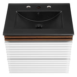 Render 24 In. Floating Bathroom Vanity with Ceramic Sink Top & Soft Closing Drawers