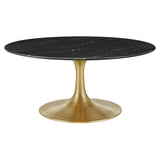 Lippa 36" Round Artificial Marble Coffee Table