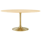 Lippa 60" Oval Wood Grain Dining Table