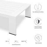 Tahoe Outdoor Patio Powder-Coated Aluminum Coffee Table