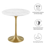 Lippa 20" Round Artificial Marble Side Table