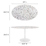 Lippa 60" Oval Terrazzo Dining Table