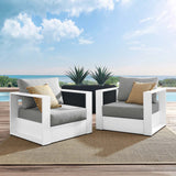 Tahoe Outdoor Patio Powder-Coated Aluminum 2-Piece Armchair Set