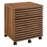 Render Wood Desk and File Cabinet Set