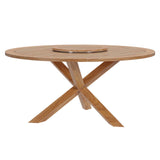 Wellspring 5-Piece Outdoor Patio Teak Wood Dining Set