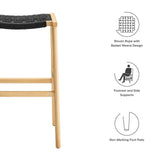 Saoirse Woven Rope Wood Bar Stool - Set of 2
