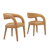 Pinnacle Vegan Leather Dining Chair Set of Two