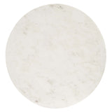 Viva Round White Marble Side Table