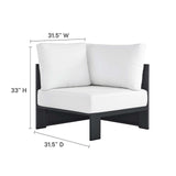 Tahoe Outdoor Patio Powder-Coated Aluminum Modular Corner Chair