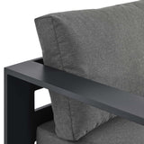 Tahoe Outdoor Patio Powder-Coated Aluminum Modular Left-Facing Chaise Lounge
