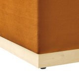 Tilden Large 28" Square Performance Velvet Upholstered Ottoman