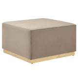 Tilden Large 28" Square Performance Velvet Upholstered Ottoman