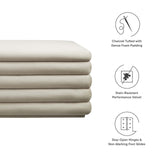 Mezzo Upholstered Performance Velvet Storage Bench
