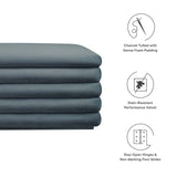 Mezzo Upholstered Performance Velvet Storage Bench