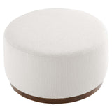 Tilden Large 23" Round Boucle Upholstered Ottoman