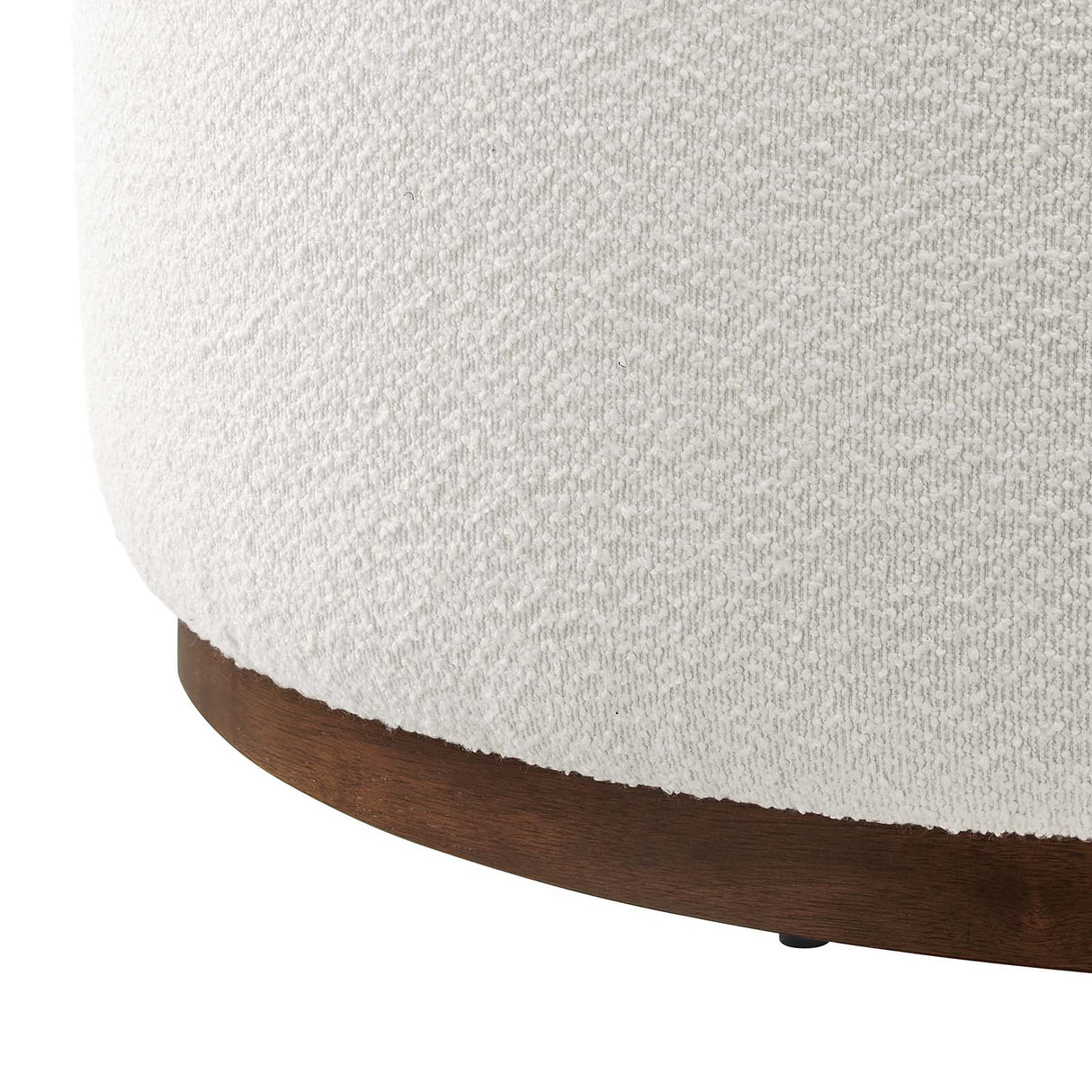 Tilden Large 23" Round Boucle Upholstered Ottoman