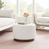 Tilden Large 23" Round Boucle Upholstered Ottoman