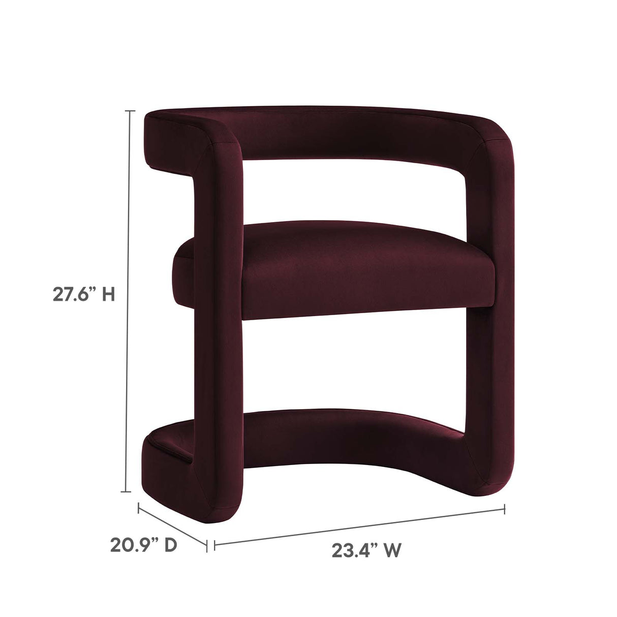 Winslow Performance Velvet Barrel Accent Chair