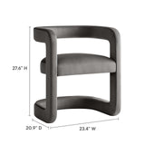 Winslow Performance Velvet Barrel Accent Chair
