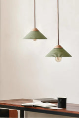 Summit Mountain  Olive Green Pendant Light, Max 20W, E26 Base, Damp Rated