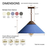 Summit Mountain  Ocean Blue Pendant Light, Max 20W, E26 Base, Damp Rated