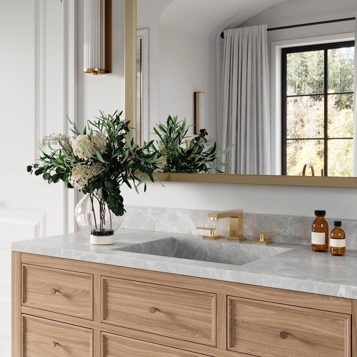 ZLINE Autograph Edition Crystal Bay Bath Faucet in Polished Gold (CBY-BF-PG)