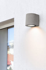 Corinthian Cement Grey Wall Light, Max 20W, E26 Base, Wet Rated