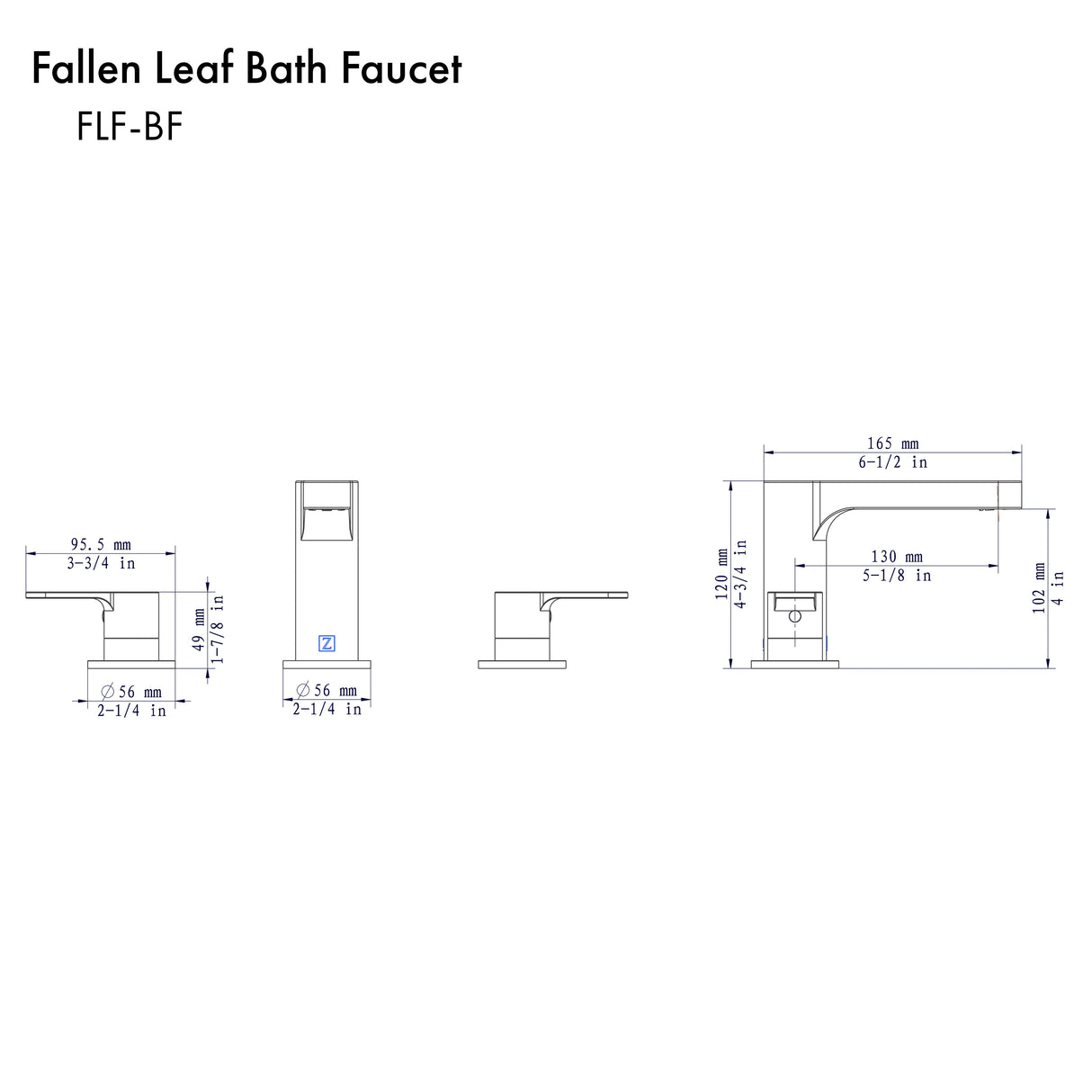 ZLINE Fallen Leaf Bath Faucet in Chrome (FLF-BF-CH)
