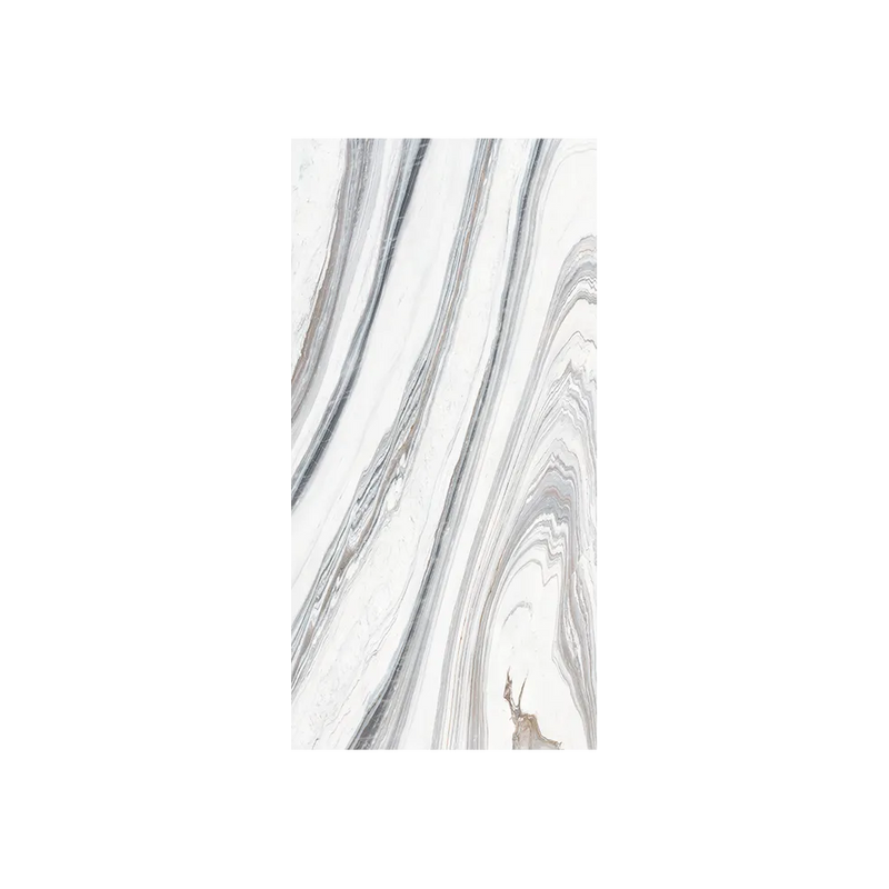 63 x 126 in Majesto Fusion White Block 27 Bookmatch Cut Honed Rectified Sintered Stone Porcelain Slab 6 mm (1/4 in)