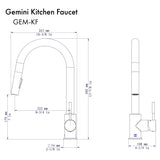ZLINE Gemini Kitchen Faucet in Chrome (GEM-KF-CH)